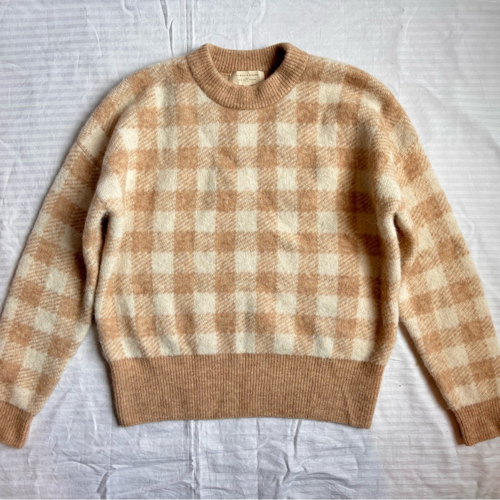 Sézane Becky Gingham Jumper Paris Sweater Size Small - Picture 3 of 7